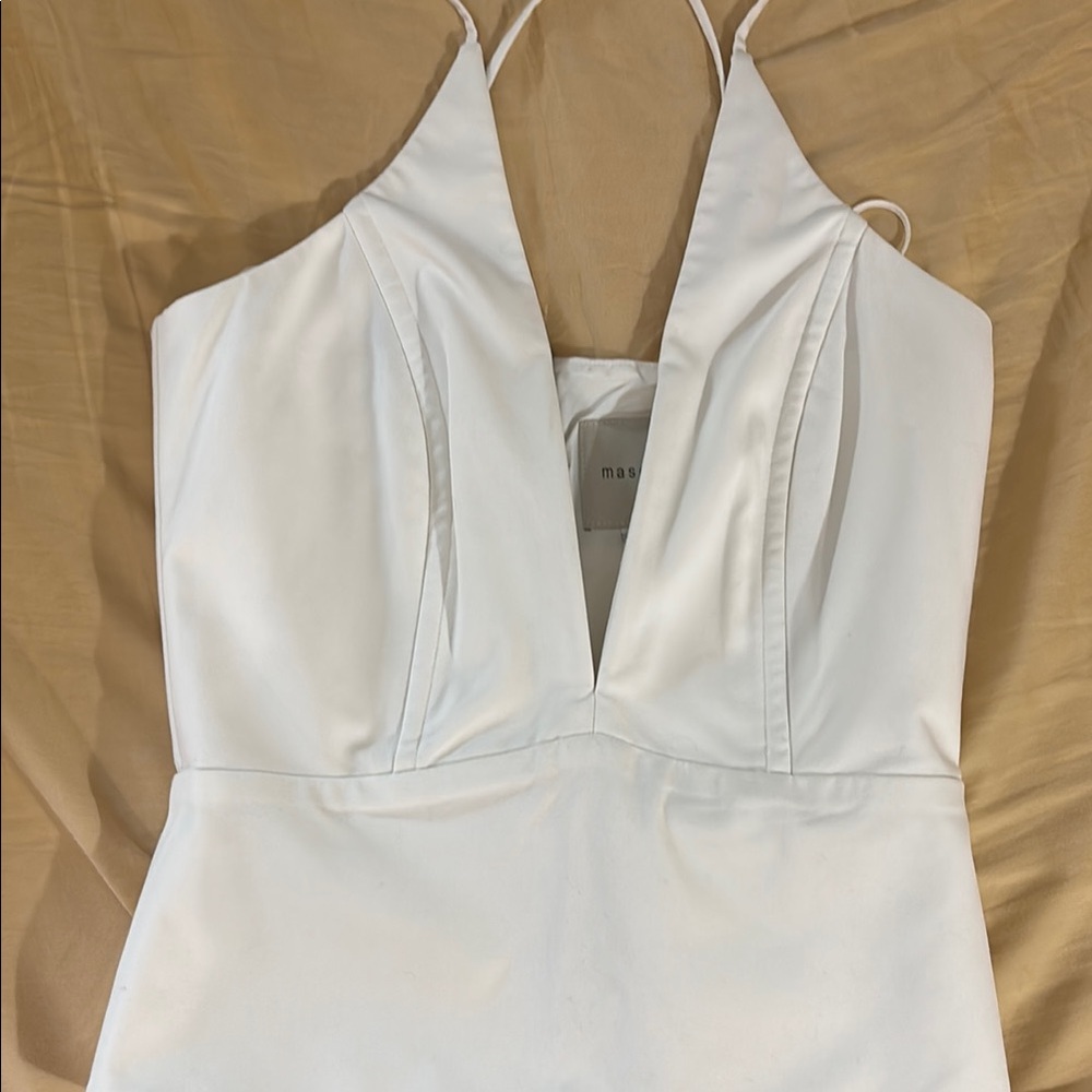 White Halter Neck Top